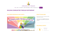 Desktop Screenshot of episcopalcitymission.org